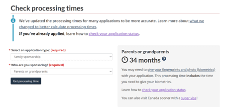 Checking PGP processing times in Canada