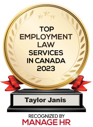 Taylor Janis awarded Top Employment Law by Manage HR